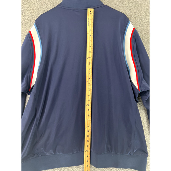 FILA SPORT Fleece Jacket Men's XXL Blue Full‎ Zip Casual Athletic Logo Flagg - Picture 15 of 16